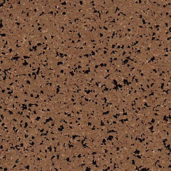 Brick colored rubber cork flooring